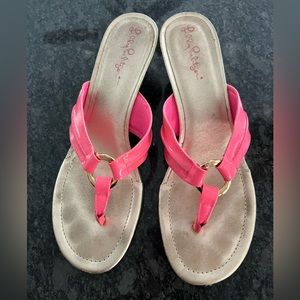 Pink Lilly Pulitzer slides